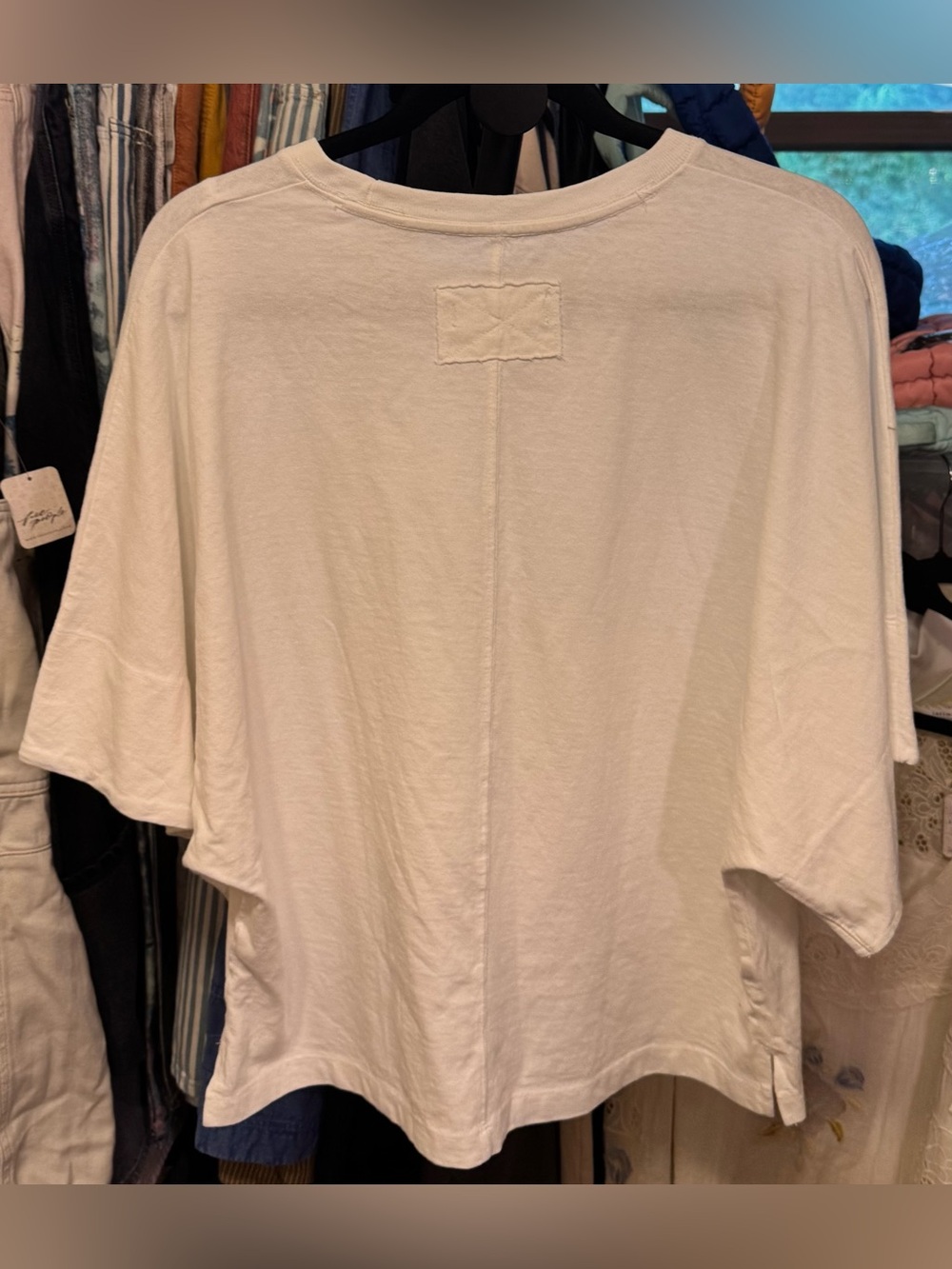 NWT Free People We The Free Atlas Dolman Tee - clean ivory white - small - Picture 7 of 8